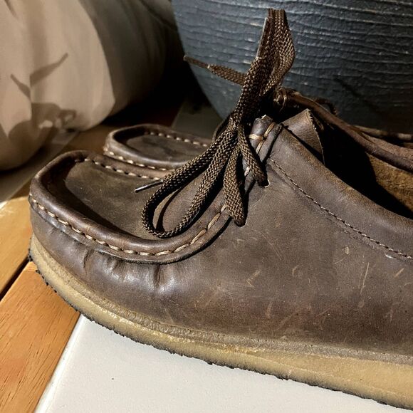 Clarks Leather Brown Wallabees Platform Size 7 - Picture 3 of 6